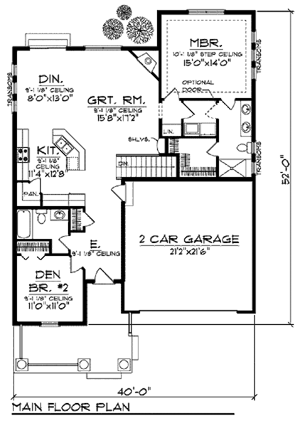 Architectural House Design - Farmhouse Floor Plan - Main Floor Plan #70-897