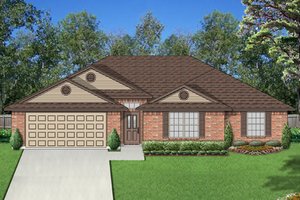 Ranch Exterior - Front Elevation Plan #84-550