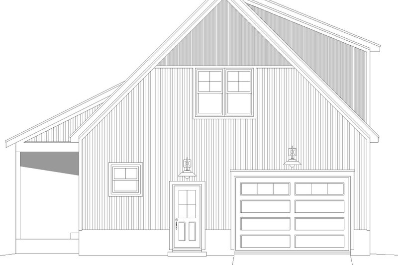 House Plan Design - Exterior - Front Elevation 3 for Traditional House Plan #932-506 - 1 bed, 2 bath