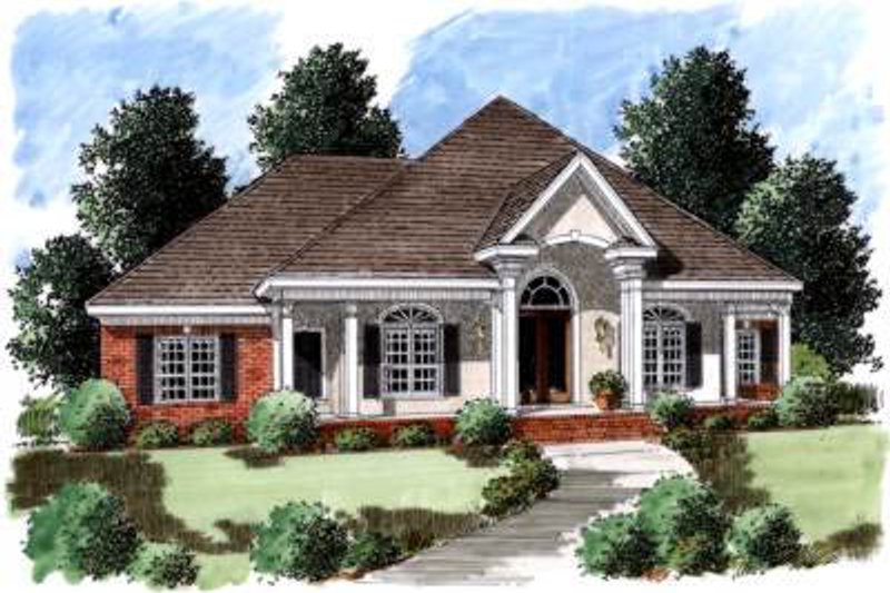 House Design - Southern Exterior - Front Elevation Plan #37-194