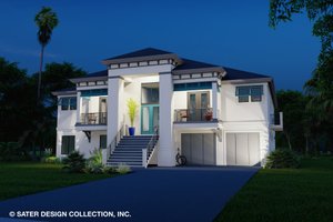 Exterior - Front Elevation 3 for Contemporary House Plan #930-532 - 3 bed, 3.5 bath