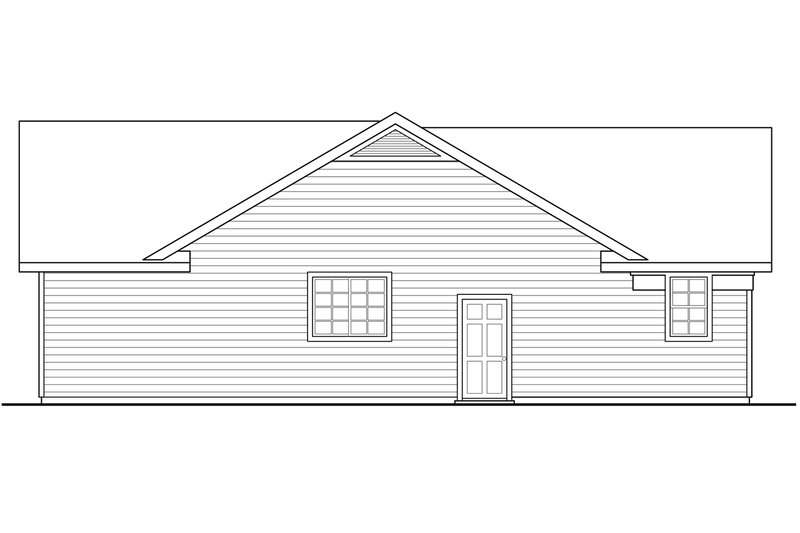 House Design - Exterior - Other Elevation for Ranch House Plan #124-918 - 3 bed, 2 bath