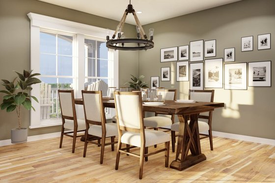 Interior - Dining Room for Country House Plan #17-3444 - 4 bed, 3 bath
