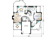 European Style House Plan - 3 Beds 2.5 Baths 2077 Sq/Ft Plan #23-291 