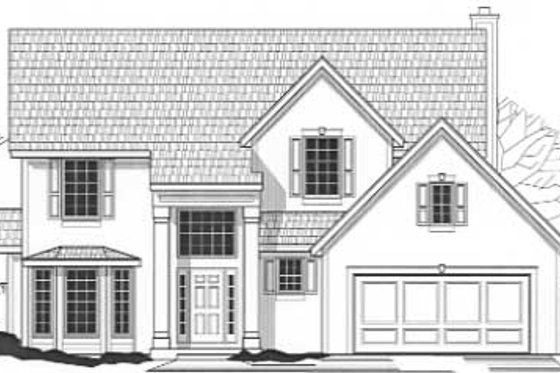 Exterior - Front Elevation for Traditional House Plan #67-501 - 4 bed, 3.5 bath
