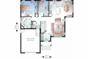 Cottage Style House Plan - 2 Beds 1 Baths 1276 Sq/Ft Plan #23-2280 