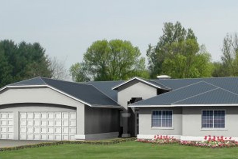 House Plan Design - Adobe / Southwestern Exterior - Front Elevation Plan #1-514