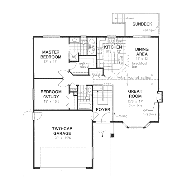 House Design - Traditional Floor Plan - Main Floor Plan #18-4519