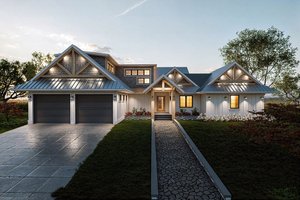 Craftsman Exterior - Front Elevation Plan #1101-38
