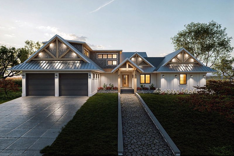Craftsman Style House Plan - 2 Beds 2.5 Baths 2048 Sq/Ft Plan #1101-38