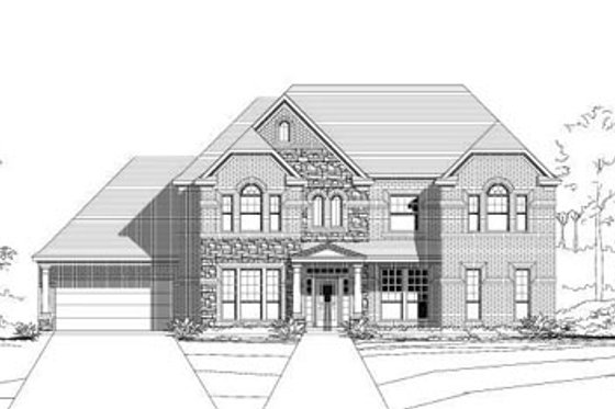 Exterior - Front Elevation for Traditional House Plan #411-128 - 6 bed, 3.5 bath