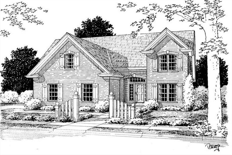 House Blueprint - Traditional Exterior - Front Elevation Plan #513-2189