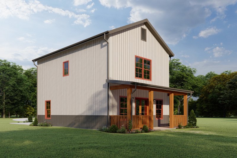 House Plan Design - Exterior - Other Elevation 4 for Barndominium House Plan #1092-18 - 1 bed, 1.5 bath