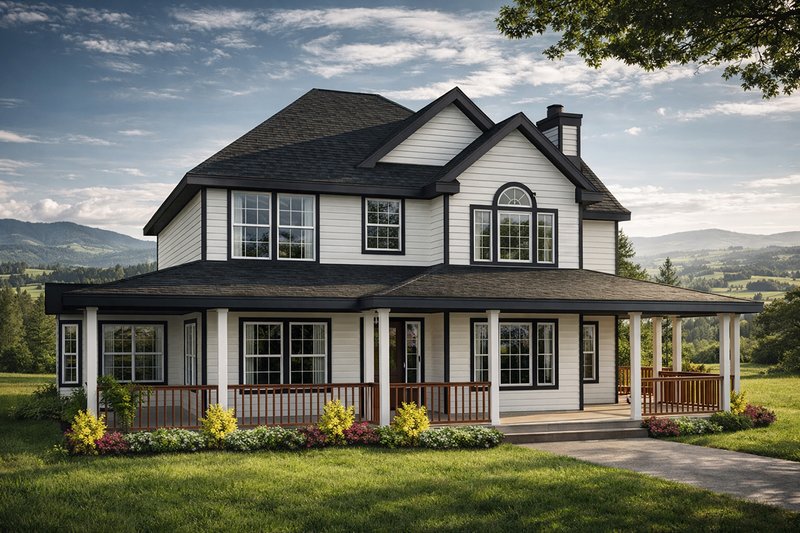 Home Plan - Country Exterior - Front Elevation Plan #124-285