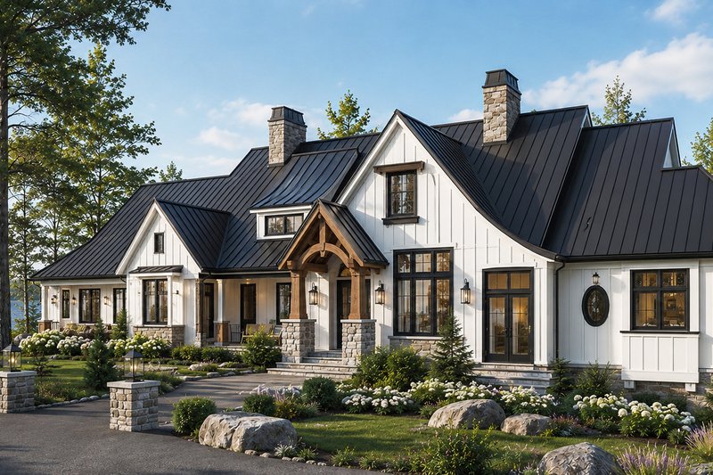 Dream House Plan - Exterior - Front Elevation 3 for Farmhouse House Plan #928-444 - 4 bed, 4.5 bath