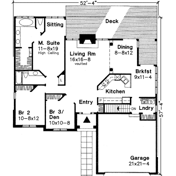 Traditional Floor Plan - Main Floor Plan #320-123