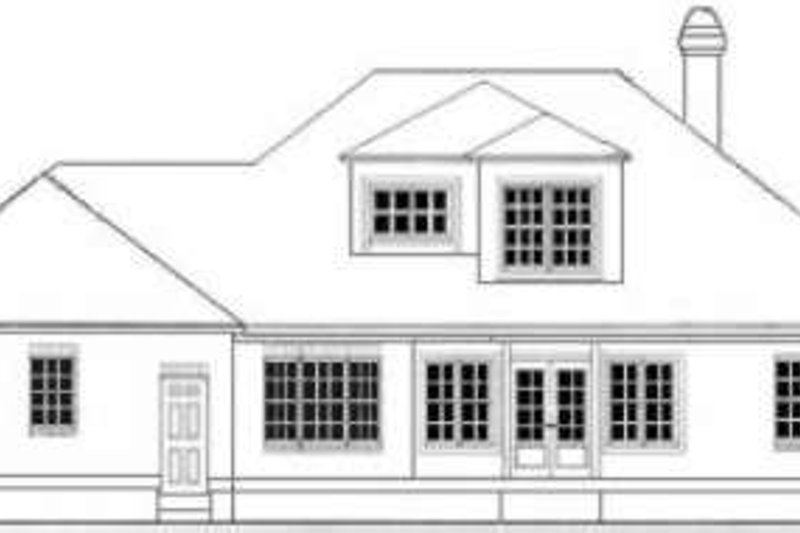 Dream House Plan - Exterior - Rear Elevation for Southern House Plan #406-203 - 3 bed, 2 bath
