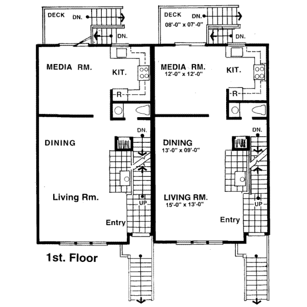 Traditional Floor Plan - Main Floor Plan #303-122