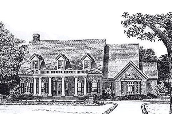Exterior - Front Elevation for Country House Plan #310-894 - 3 bed, 2.5 bath