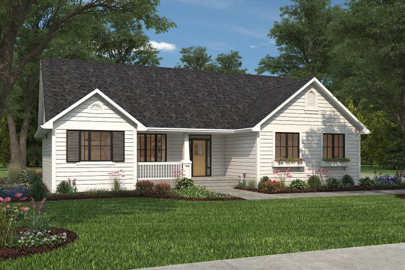 Home Plan - Ranch Exterior - Front Elevation Plan #427-5