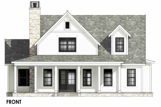 Exterior - Front Elevation 7 for Farmhouse House Plan #1096-131 - 3 bed, 2.5 bath