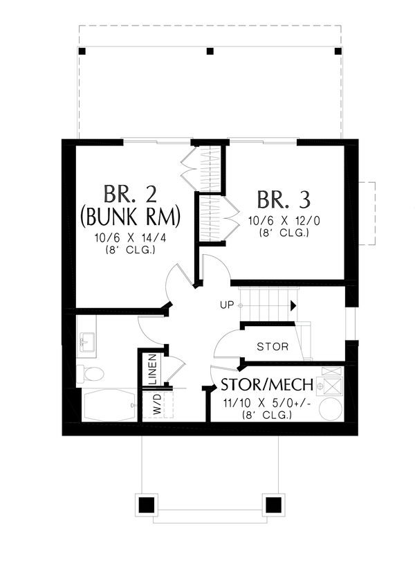 House Plan Design - Craftsman Floor Plan - Lower Floor Plan #48-1152
