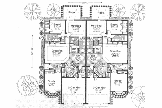 Floor Plan - Main Floor for Traditional House Plan #310-463 - 3 bed, 2 bath
