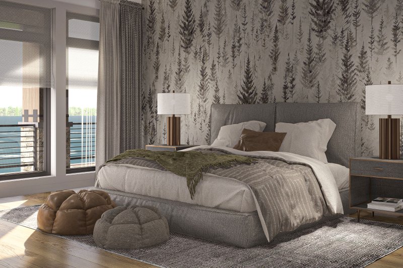 House Plan Design - Interior - Master Bedroom for Beach House Plan #455-494 - 2 bed, 2.5 bath