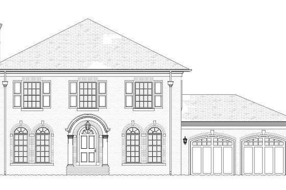 Exterior - Front Elevation 3 for Traditional House Plan #901-142 - 4 bed, 3.5 bath
