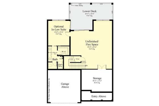 Floor Plan - Lower Floor for Country House Plan #930-495 - 4 bed, 3 bath