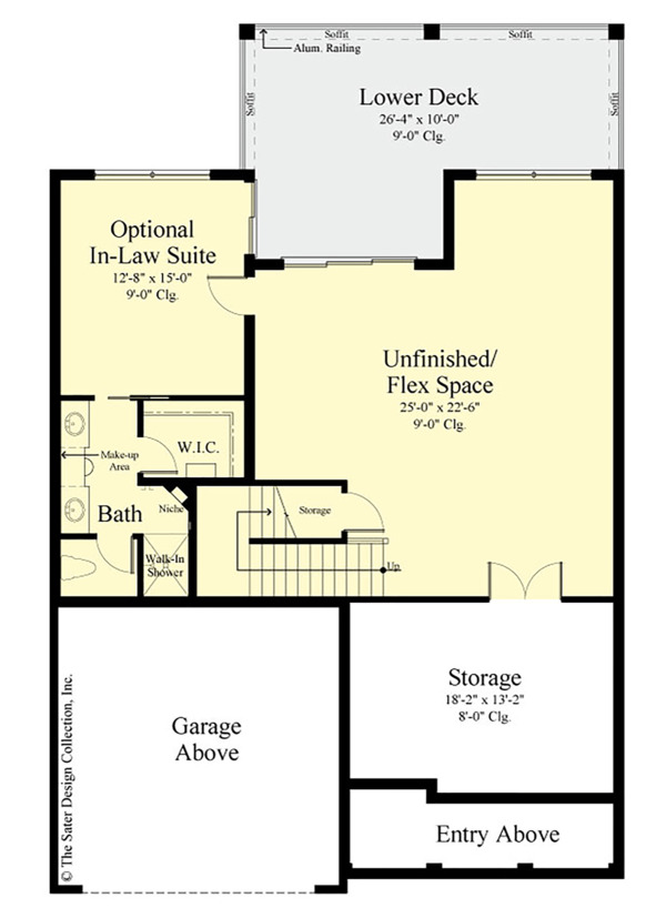 Architectural House Design - Country Floor Plan - Lower Floor Plan #930-495