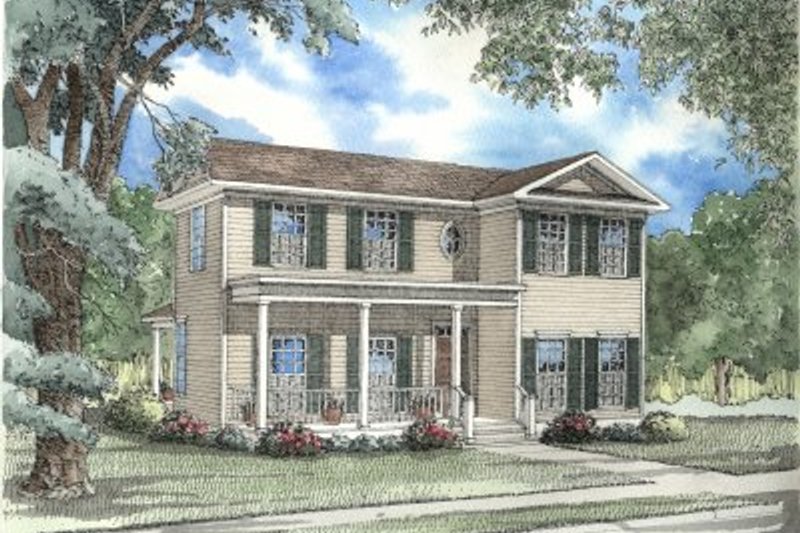 Home Plan - Southern Exterior - Front Elevation Plan #17-2005