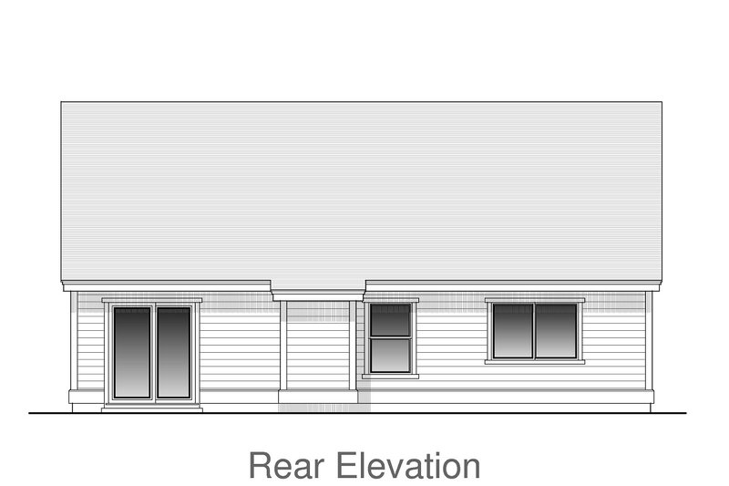 Dream House Plan - Exterior - Rear Elevation for Craftsman House Plan #53-616 - 3 bed, 2 bath