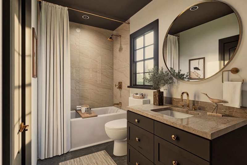 House Blueprint - Interior - Bathroom 1 for Bungalow House Plan #54-601 - 6 bed, 6 bath