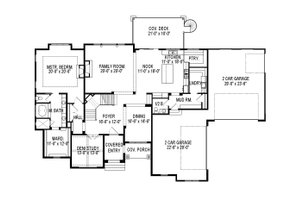 Floor Plan - Main Floor for European House Plan #920-86 - 7 bed, 5 bath