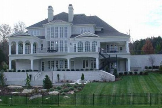 Exterior - Rear Elevation for Classical House Plan #119-180 - 5 bed, 6.5 bath