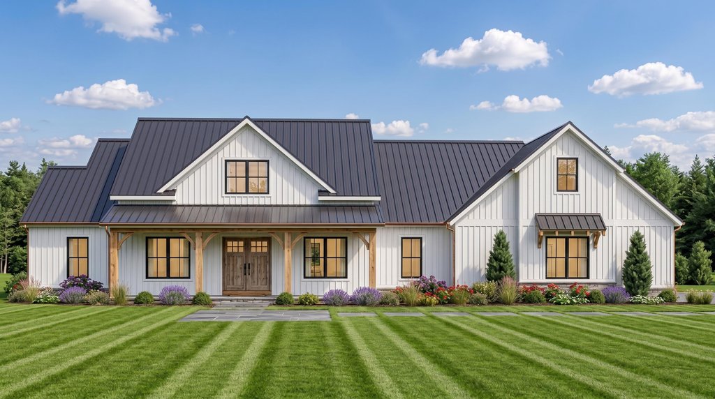 Exterior - Front Elevation 2 for Farmhouse House Plan #1064-122 - 3 bed, 2.5 bath