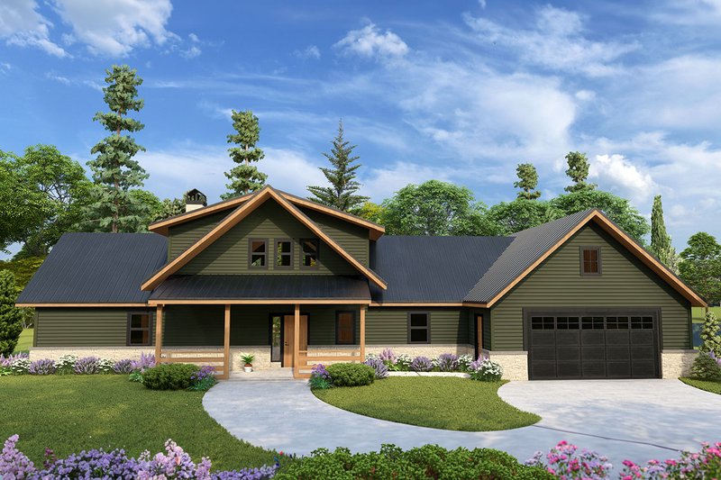 Dream House Plan - Craftsman Exterior - Front Elevation Plan #124-1370