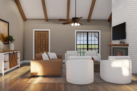 Interior - Family Room 2 for Country House Plan #17-2612 - 3 bed, 2 bath