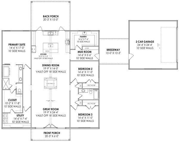 Barndominium Floor Plan - Main Floor Plan #1096-79