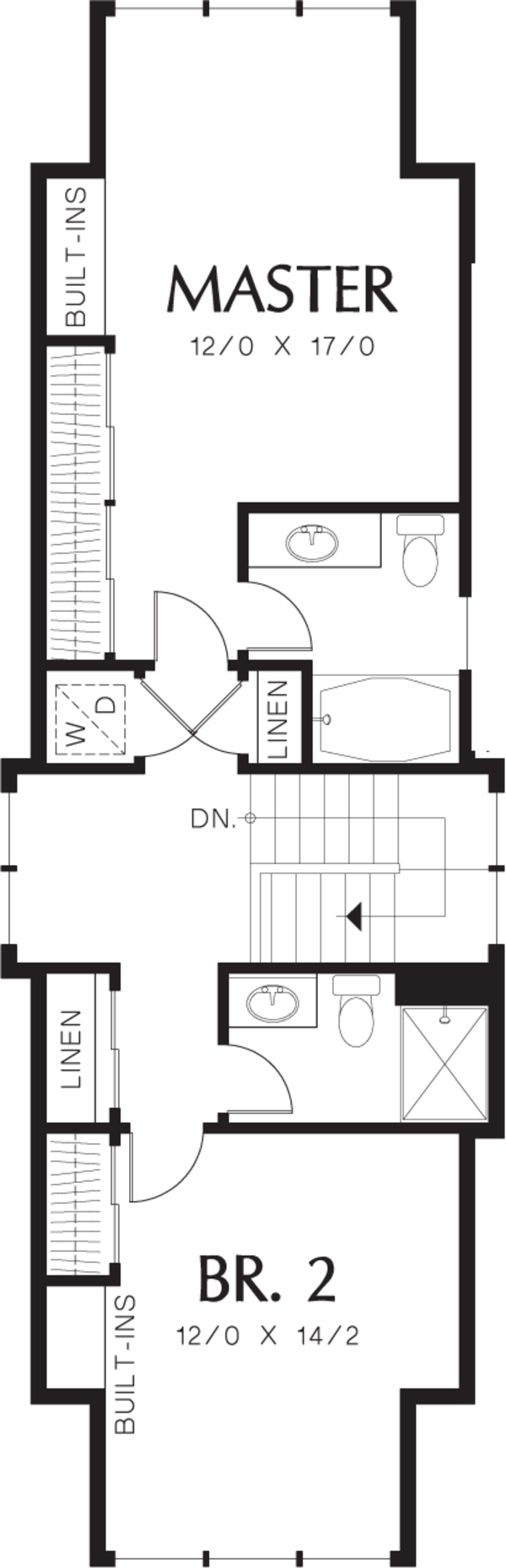 Home Plan - Cottage Floor Plan - Upper Floor Plan #48-570