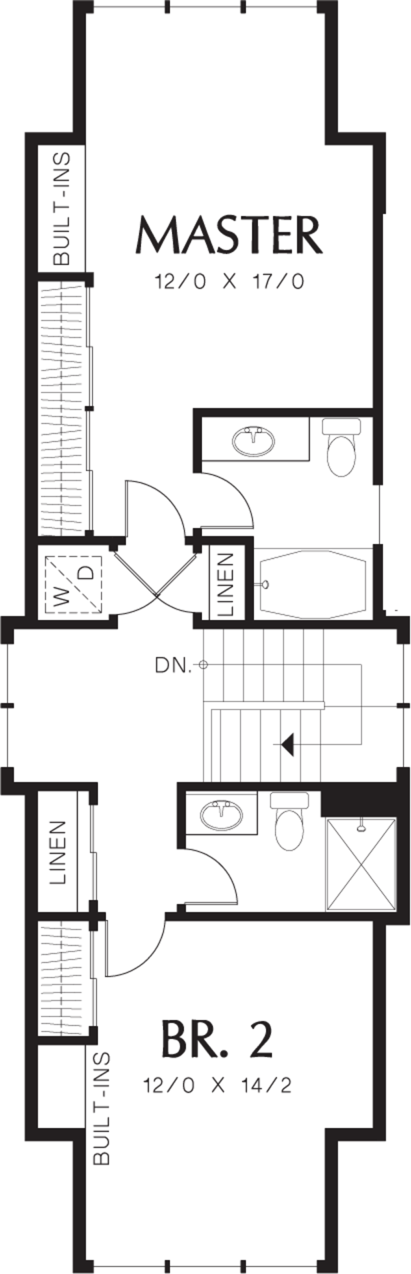 Cottage Floor Plan - Upper Floor Plan #48-570