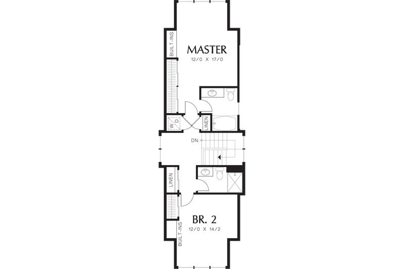 Architectural House Design - Floor Plan - Upper Floor for Cottage House Plan #48-570 - 2 bed, 2 bath