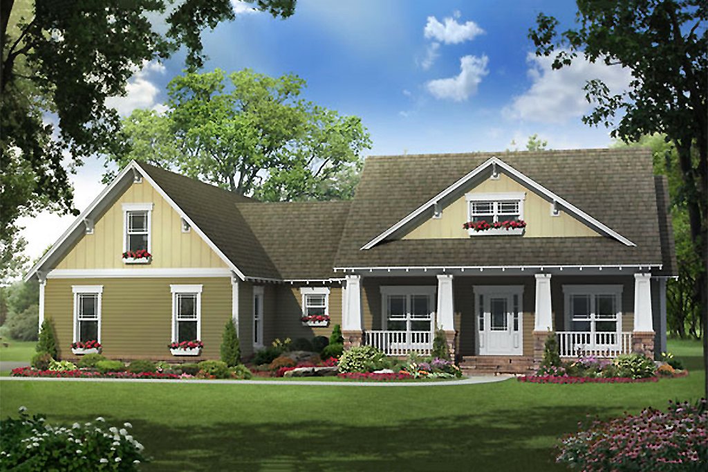 Traditional Style House Plan - 4 Beds 2.5 Baths 2100 Sq/Ft Plan #21-290