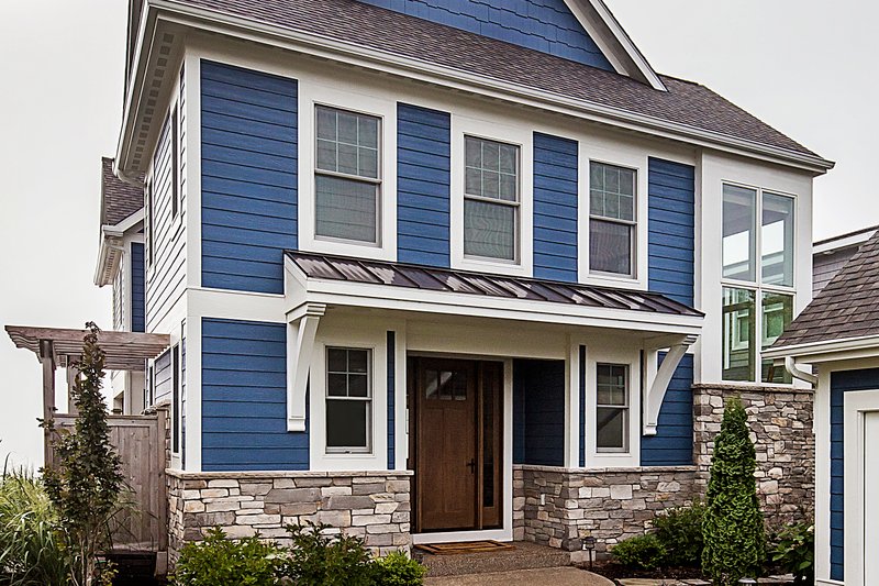 House Blueprint - Exterior - Front Elevation 1 for Cottage House Plan #928-403 - 4 bed, 2.5 bath
