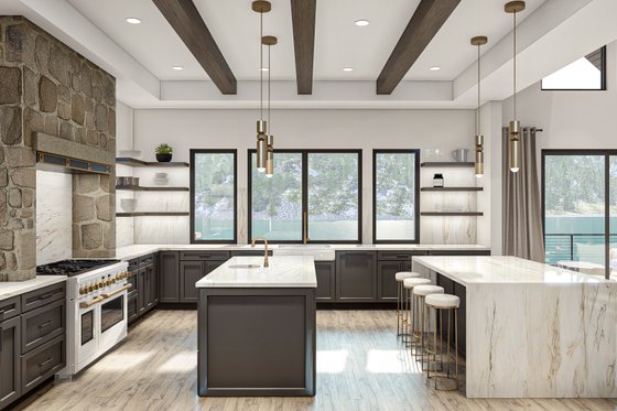 Interior - Kitchen for Modern House Plan #455-232 - 2 bed, 3 bath