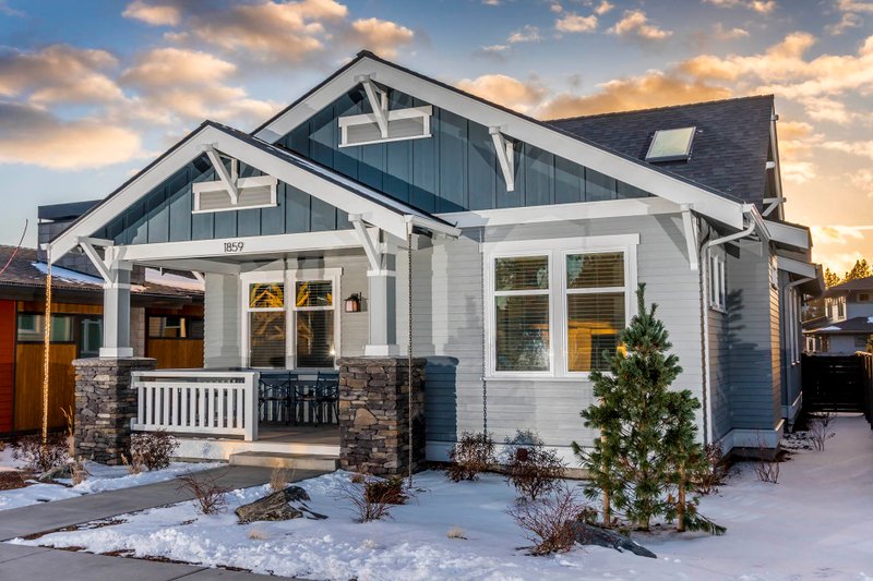 House Blueprint - Exterior - Front Elevation 4 for Craftsman House Plan #895-99 - 3 bed, 2 bath