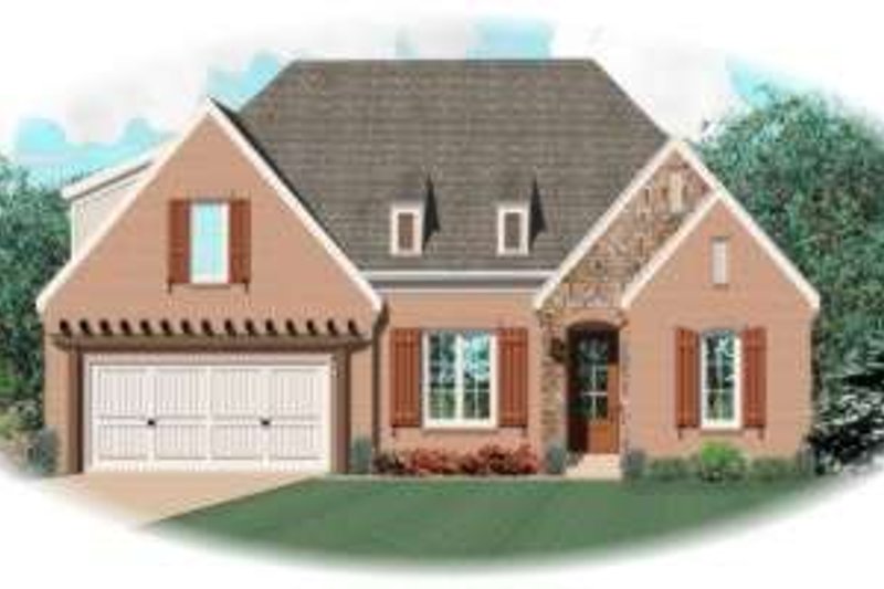 European Style House Plan - 3 Beds 3 Baths 3042 Sq/Ft Plan #81-1156
