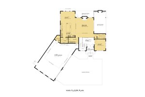 Floor Plan - Main Floor for Farmhouse House Plan #1066-251 - 3 bed, 3 bath