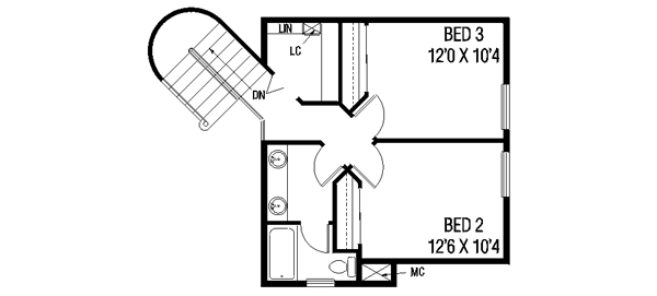 Dream House Plan - Country Floor Plan - Upper Floor Plan #60-140